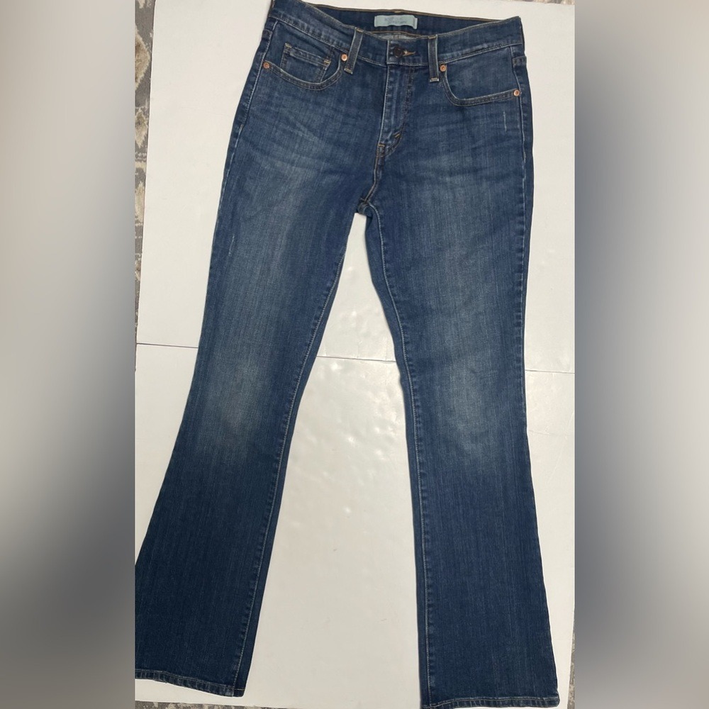Levi's 515 Bootcut Blue Denim Jeans Women's 8 Long - Picture 3 of 10